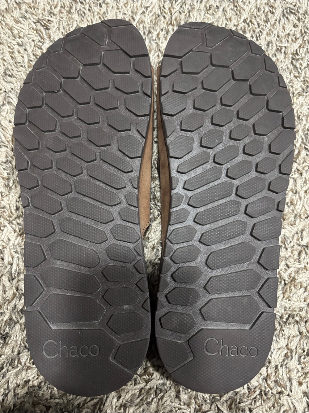 Chaco Brown Slide Sandals with Adjustable Webbing Straps - Picture 3 of 3